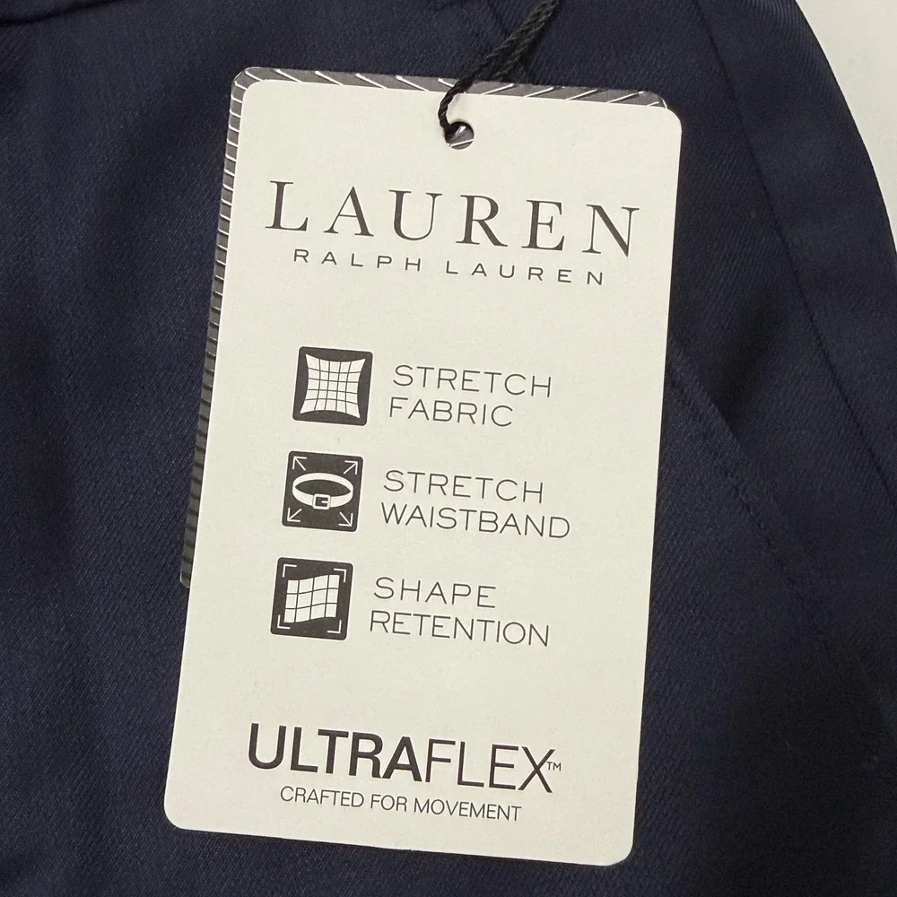 Lauren Ralph Lauren Men Edgewood Ultraflex Wool Suit Pants Navy Blue 34 x 32 NWT